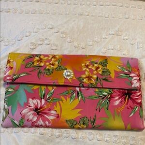 Floral Pink Clutch Bag